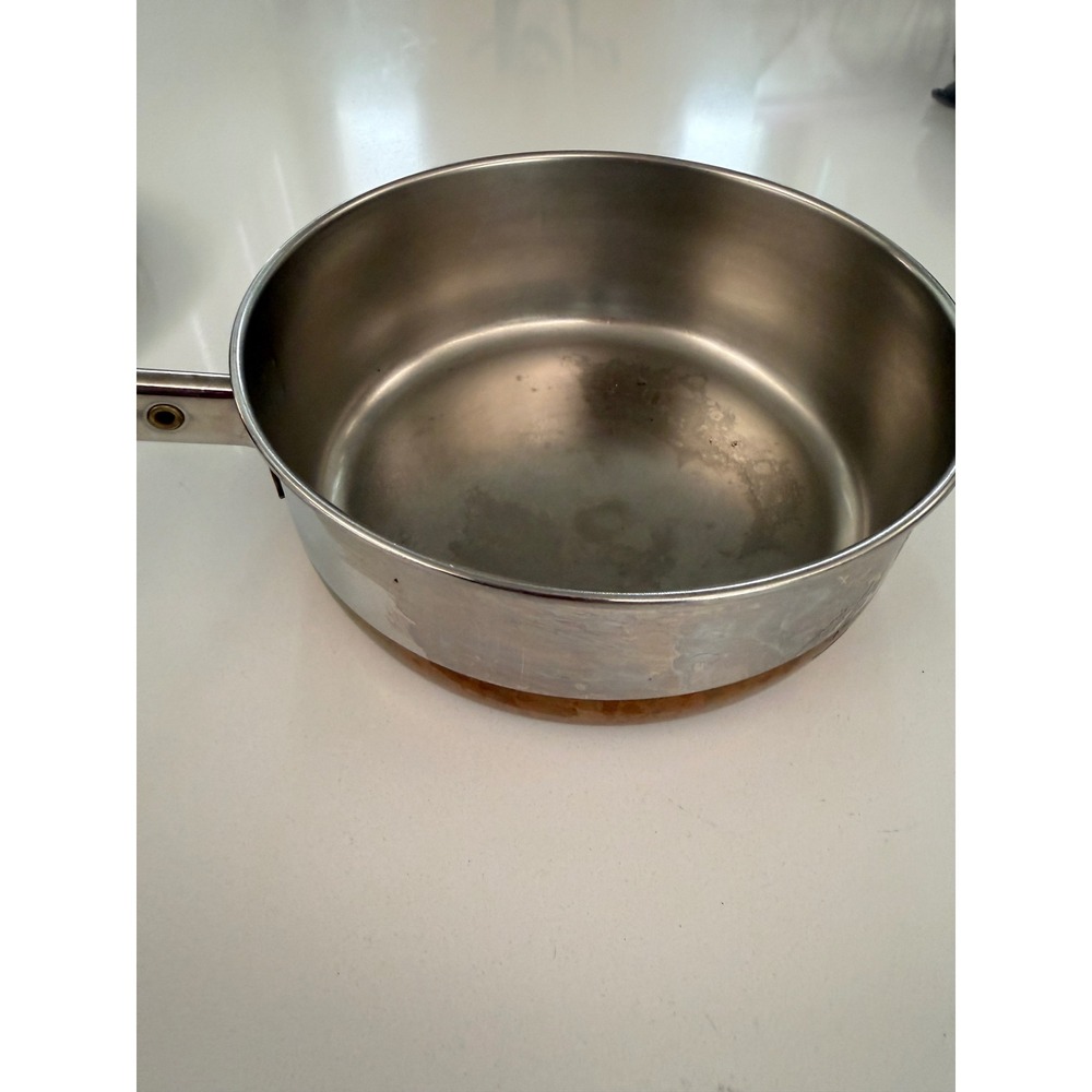 Vintage Revere Ware 3/4 Qt Copper Clad Stainless Steel Saucepan with Lid USA